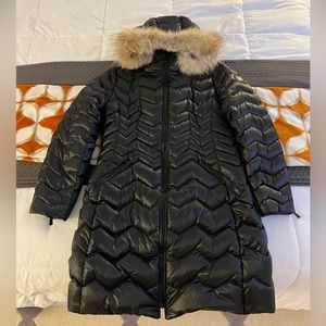 DL2 by Dawn Levy Down Coat with Real Fur Trim Sz Large
